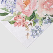 水彩ブルーピンクアジサイ牡丹春フローラ 薄葉紙 (詳細)