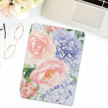 水彩ブルーピンクアジサイ牡丹春フローラ iPad PROカバー<br><div class="desc">私たちの水色ブルーピンクあじさいフローラカバーであなたのiPadをスプルアップ。柔らかいパステルに青いアジサイ、ピンク色の牡丹、バラの素晴らしいブレンドが、春の美しいをデバイスにもたらす。保護スタイリッシュフローラエレガンスと開花!</div>