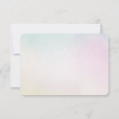 水彩ブルーピンクイエロー絞り染めRSVP 出欠カード (裏面)