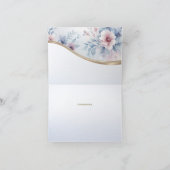 水彩ブルーピンクフローラサンキューカード サンキューカード (内部)