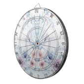 水彩ブルーピンクフローラダーツボード ダーツボード (正面右)