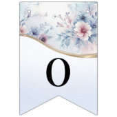 水彩ブルーピンクフローラバンティングフラグ バンティングフラッグ (第2の旗)