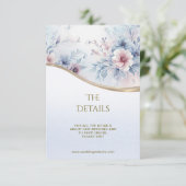水彩ブルーピンクフローラ詳細 エンクロージャーカード (スタンド正面)