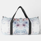 水彩ブルーピンクフローラ ダッフルバッグ (正面)