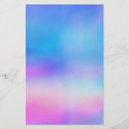 水彩ブルーピンク 便箋 (正面)