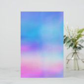 水彩ブルーピンク 便箋 (スタンド正面)