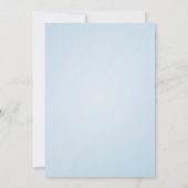 水彩ブルーフラワーブライダルシャワー招待 招待状 (裏面)