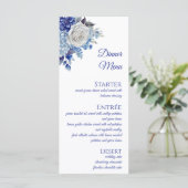 水彩ブルーフラワーブーケ結婚ーズ – メニュー (スタンド正面)