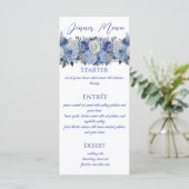 水彩ブルーフラワーブーケ結婚ーズ – メニュー (スタンド正面)