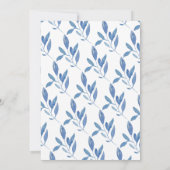 水彩ブルーフラワーベビーシャワーブランチ 招待状 (裏面)