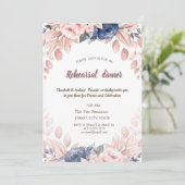 水彩ブルーフラワーリハーサルディナー 招待状 (スタンド正面)