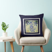 水彩ブルーフローラアクセント クッション (椅子)