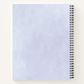 水彩ブルーフローラフレームファミリレシピ ノートブック (裏面)