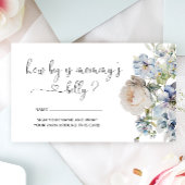 水彩ブルーフローラママのお腹の大きさ エンクロージャーカード