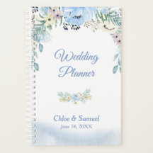 水彩ブルーフローラ結婚ズ