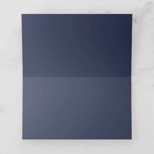 水彩ブルーフローラ結婚フレームの表番号 プレイスカード (内部開封)