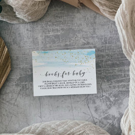 水彩ブルーブックリクエスト招待状挿入 エンクロージャーカード