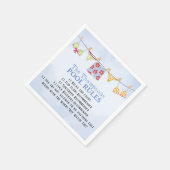 水彩ブループールルールカスタム スタンダードカクテルナプキン (角)