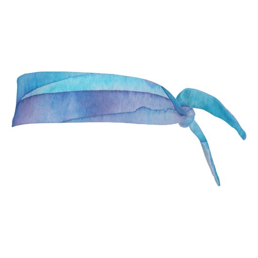 水彩ブルーヘッドバンド タイヘッドバンド (回転90)