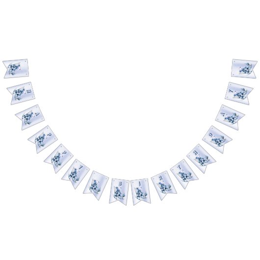 水彩ブルーベビークマのバンティング旗 バンティングフラッグ (全)