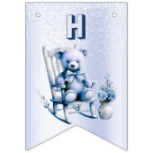 水彩ブルーベビークマのバンティング旗 バンティングフラッグ (第2の旗)