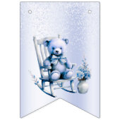 水彩ブルーベビークマのバンティング旗 バンティングフラッグ (第1の旗)