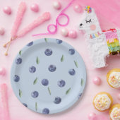 水彩ブルーベリエレガントーベビーシャワー ペーパープレート (パーティー)