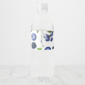 水彩ブルーベリージャムラップラのまわりにベル ペットボトルラベル (裏面)