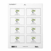 水彩ブルーベリージャム長方形ラベル ラベル (フルシート)