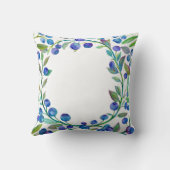 水彩ブルーベリーデザイン クッション (裏面)