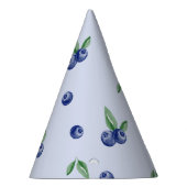 水彩ブルーベリーパターンボーイ誕生日 パーティーハット (右)