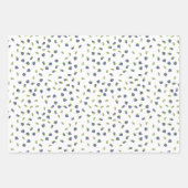 水彩ブルーベリーパターンラッピング紙シート ラッピングペーパーシート (正面3)