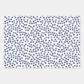 水彩ブルーベリーパターンラッピング紙シート ラッピングペーパーシート (正面2)