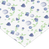 水彩ブルーベリーパターン ショートテーブルランナー (コーナー)