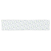 水彩ブルーベリーパターン ショートテーブルランナー (横)