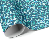 水彩ブルーベリーパターン ラッピングペーパー (ロールコーナー)