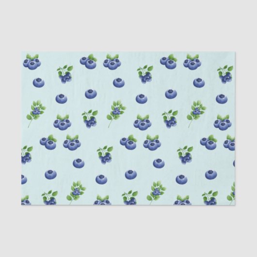 水彩ブルーベリーフルーツ 薄葉紙 (正面)
