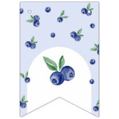 水彩ブルーベリーボーリーベリースウェー誕生日パーティー バンティングフラッグ (第1の旗)