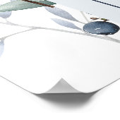 水彩ブルーベリー賞味期限ポスター ポスター (角)