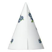 水彩ブルーベリー1st誕生日パーティー パーティーハット (裏面)