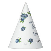 水彩ブルーベリー1st誕生日パーティー パーティーハット (左)