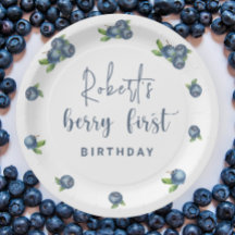 水彩ブルーベリー1st誕生日パーティー