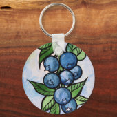 水彩ブルーベリー キーホルダー (正面)