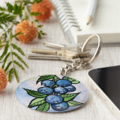 水彩ブルーベリー キーホルダー (側面)