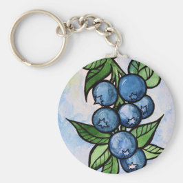 水彩ブルーベリー キーホルダー