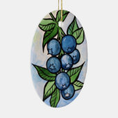 水彩ブルーベリー セラミックオーナメント (右)