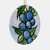 水彩ブルーベリー セラミックオーナメント (右)