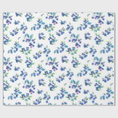 水彩ブルーベリー ラッピングペーパー (フラット)