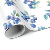水彩ブルーベリー ラッピングペーパー (ロールコーナー)