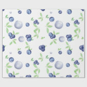 水彩ブルーベリー ラッピングペーパー (フラット)